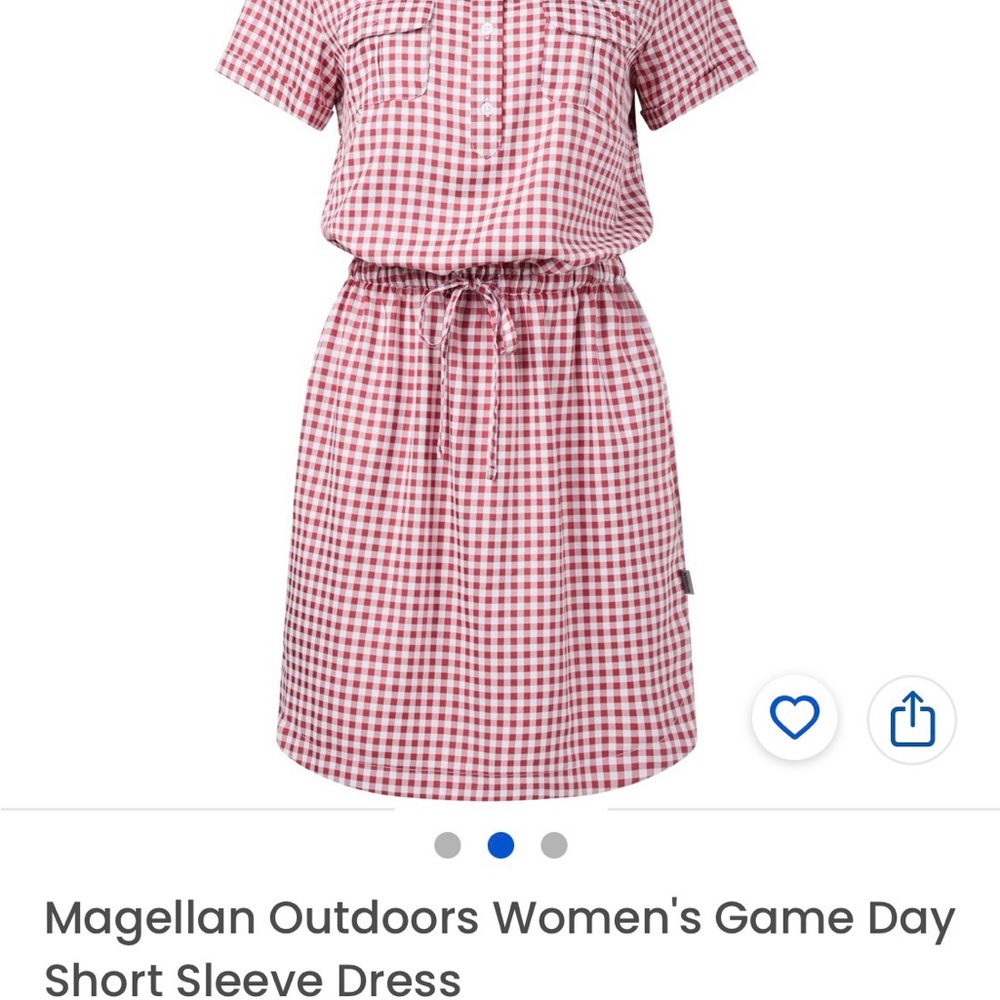 Magellan Outdoors Red Checkered Women's Dress